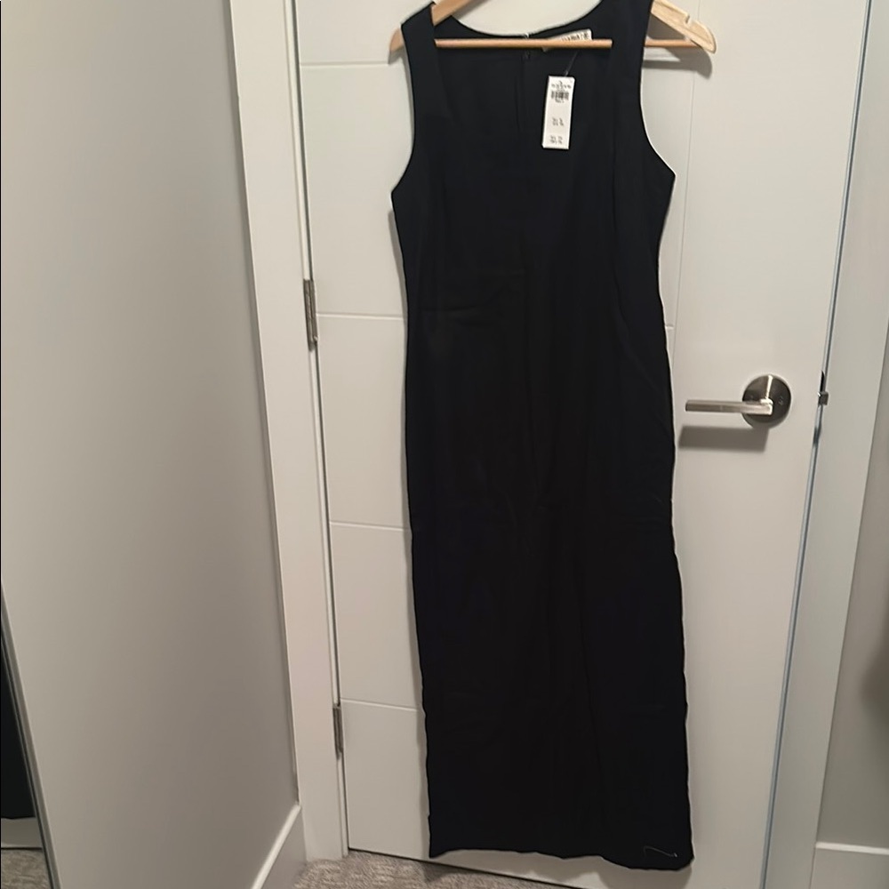 Abercrombie & Fitch Black Linen  Maxi Dress